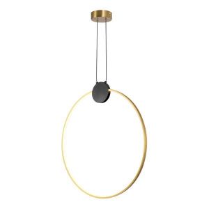 Chandelier aluminum-silicone round Led 20w 1820lm 3000k Ø595x1890mm black-bronze Arte Illumina Aero