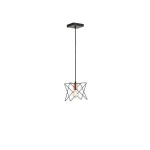 Chandelier metal 1xe27 Max15w 175x175x1240mm black Arte Illumina Brawck