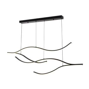 Aluminum chandelier 30w 2260lm 3000k 30x1200x1450mm black Arte Illumina Waves