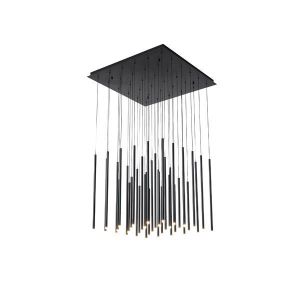 Chandelier made of aluminum Led 65w 4550lm 3000k 800x1500m black Arte Illumina Cascade