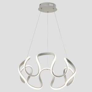 Aluminum Led chandelier, 60w, 3200lm, 3cct (3000-4000-6000k), 100-277v, Φ520x1200mm, white, Arte Illumina Orbit