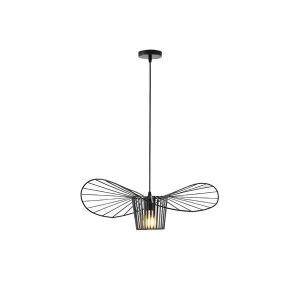 Metal chandelier 1xε27 Max15w 600x600x1270mm black cover Arte Illumina