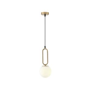Glass chandelier 1xe27 Max15w 150x150x1570mm white copper Arte Illumina Orba