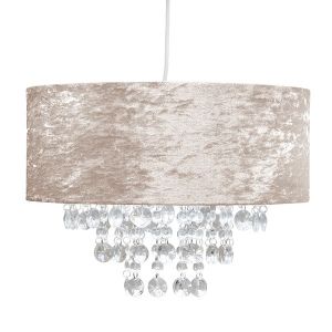 Chandelier with beige lampshade 29.5x40