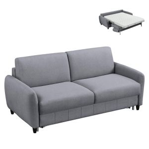Разтегателен диван със сгъваем матрак Etudine Hm3311.01 сив плат 190x98x90всм