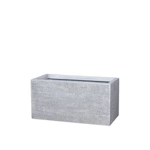 Саксия бяла цимент, висока правоъгълна - 60x28x30 см