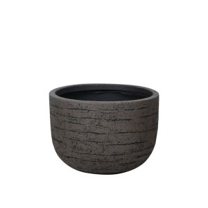 Саксия от фибърклей с кафява кракелова дълбока купа, ниска, гигантска - Φ53x37см