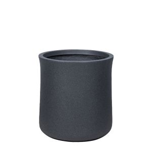 Саксия от черен гранит фиберклей казани голяма - Φ43.5x46.5см