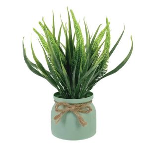 Pot with white lavender and green - h27cm 5/12kib