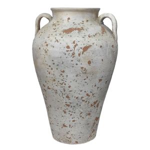 Flowerpot/jar vase gray antique with handles - Φ28x47cm 1/box