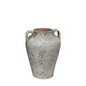 Flowerpot/vase, gray, antique, with handles - Φ20.5x30cm 2/2 boxes