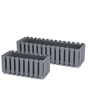 САНДЪЧЕ ЗА ЗАСАЖДАНЕ BOARDEE FENCYCASE, СИВА, КАМЕННА, 38X18X16 СМ