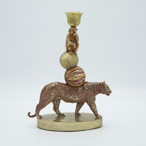 Candlestick panther - monkey made of polyresin 20x9.5x28.5cm