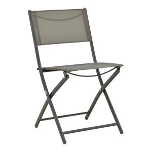 FOLDING CHAIR JEVE METAL-TEXTILE IN ANTHRACITE COLOR 46X51X81CM