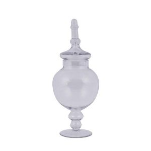 Sweet jar transparent 17x17x40cm