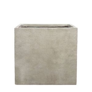 Средна лека циментова саксия, бежова - 60x25x60см