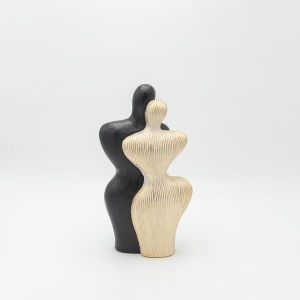 Polyresin figurines black - gold 16x7x29.5cm