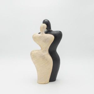 Polyresin figurines black - gold 18x9x35.5cm