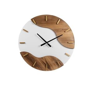 Wooden wall clock brown-gray 60x4x60cm