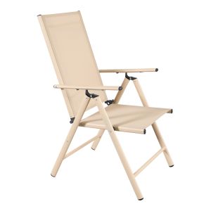 CHAIR CANDOR CAPPUCCINO METAL AND BROWN TEXTILE 51.5X63.5X107CM