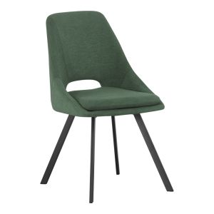 Initiate chair with fabric, green-black metal leg, 48x57x85cm