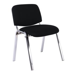 Sigma chair, chrome, black fabric