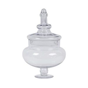 Glass jar for sweets, transparent 23x23x35.6 cm