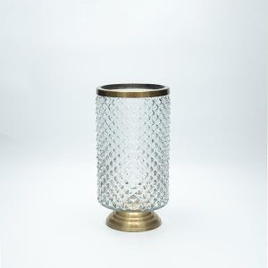 Glass vase gold 13.5x21.5cm