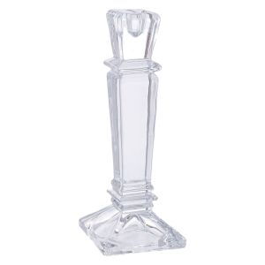 GLASS TRANSPARENT GLASS CANDLEHOLDER 8X8X24.5 CM.