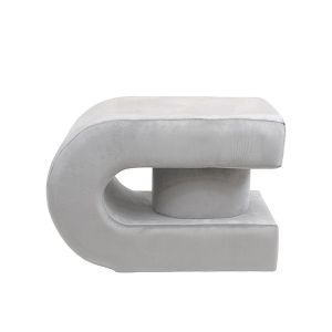 Табуретка Velvet Sivo Mdf 60.5x40x40см