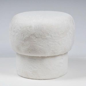 Табуретка Velvet White 46x46x43см