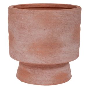 ТЕРАКОТОВА КРЪГЛА КЕРАМИЧНА САКСИЯ 14Х14Х14 СМ