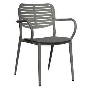 Dining chair Hilliard Hm6644.01 aluminum in gray color 56x58x80cm.