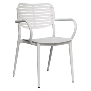Dining chair Hilliard Hm6644.02 aluminum in white color 56x58x80cm.