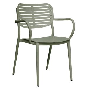 Dining chair Hilliard Hm6644.07 aluminum in olive green color 56x58x80cm.