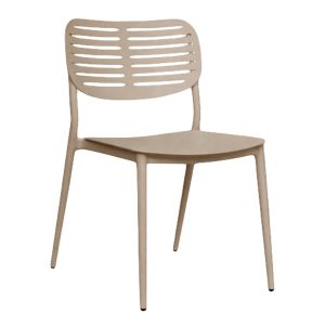 Dining chair Hilliard Hm6645.04 aluminum in champagne color 44.5x58x80cm