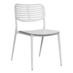 Dining chair Hilliard Hm6645.02 made of aluminum in white color 44.5x58x80hcm
