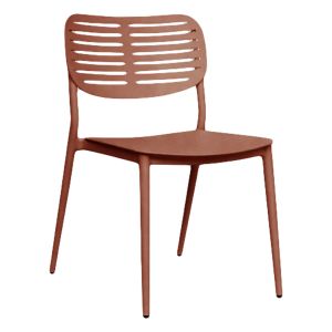 Dining chair Hilliard Hm6645.08 aluminum in terracotta color 44.5x58x80hcm