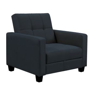 Фотьойл - легло Kelso с място за съхранение, черен плат