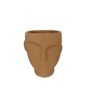 Циментова саксия с теракотово лице - 15x14x17.5 см 12/12 кутия