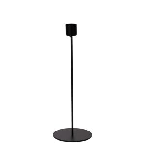 BLACK METAL CANDLEHOLDER 25 CM