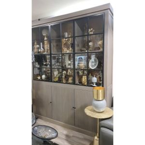 Витрина Future масивно дърво дъб антик 185x45x230см