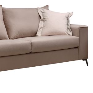 3-местен диван Verona дамаска мока с кремави възглавници 225x93x100см