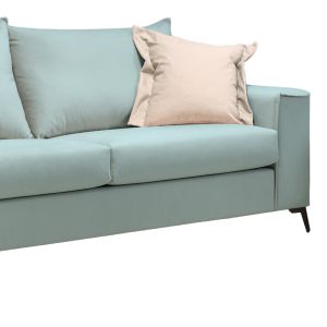 3-местен диван Verona ментов плат с кремави възглавници 225x93x100см