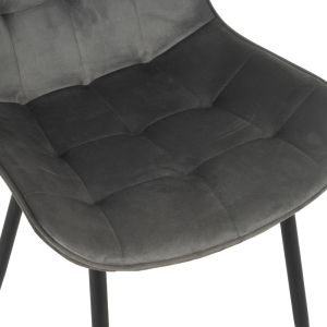 Berne стол кадифе в антрацитен цвят 53x62x84см