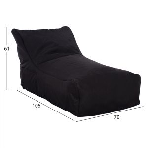 Bloom waterproof pouf Hm5111,14 black with UV protection 106x70x61hcm