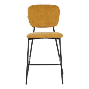 Cathair бар стол букле плат в цвят тампа с черни метални крака 48x54x100см