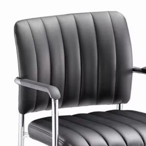 Cazen chair black pu chrome leg 55x49x84cm