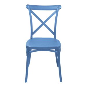 Crossie chair in blue shade 38x46.5x82cm