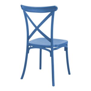 Crossie chair in blue shade 38x46.5x82cm